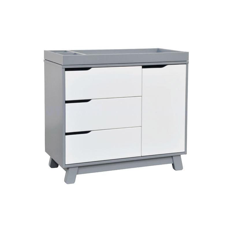 Million Dollar Baby - Babyletto Hudson 3-Drawer Changer Dresser with Removable Changing Tray, Grey/White Image 1