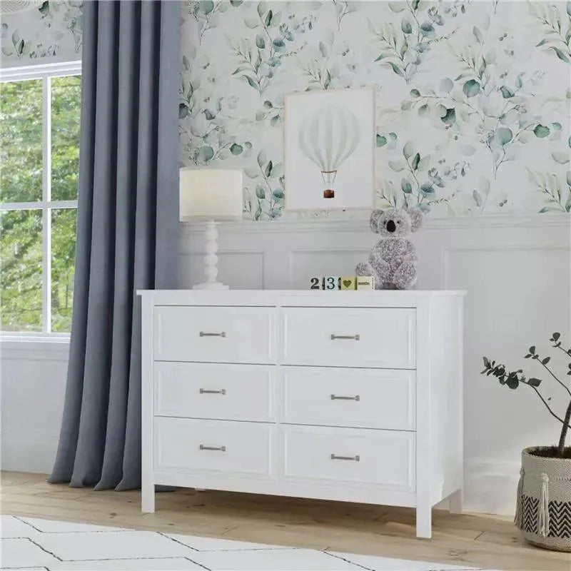 Davinci Charlie 6-Drawer Double Dresser - White Davinci Charlie 6-Drawer Double Dresser - White