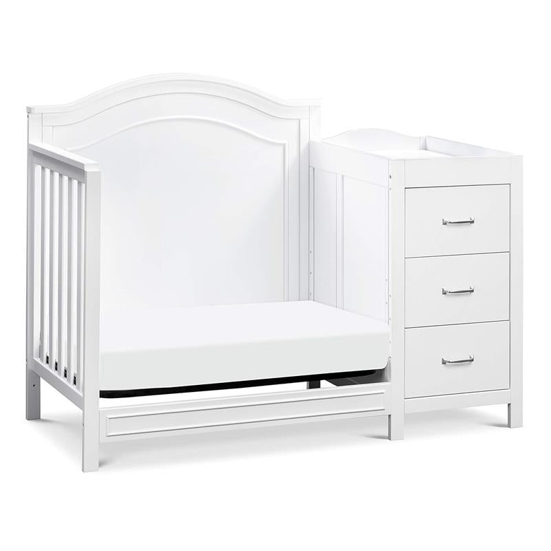 Million Dollar Baby - Davinci Charlie 4-in-1 Convertible Mini Crib and Changer Combo in White Image 5