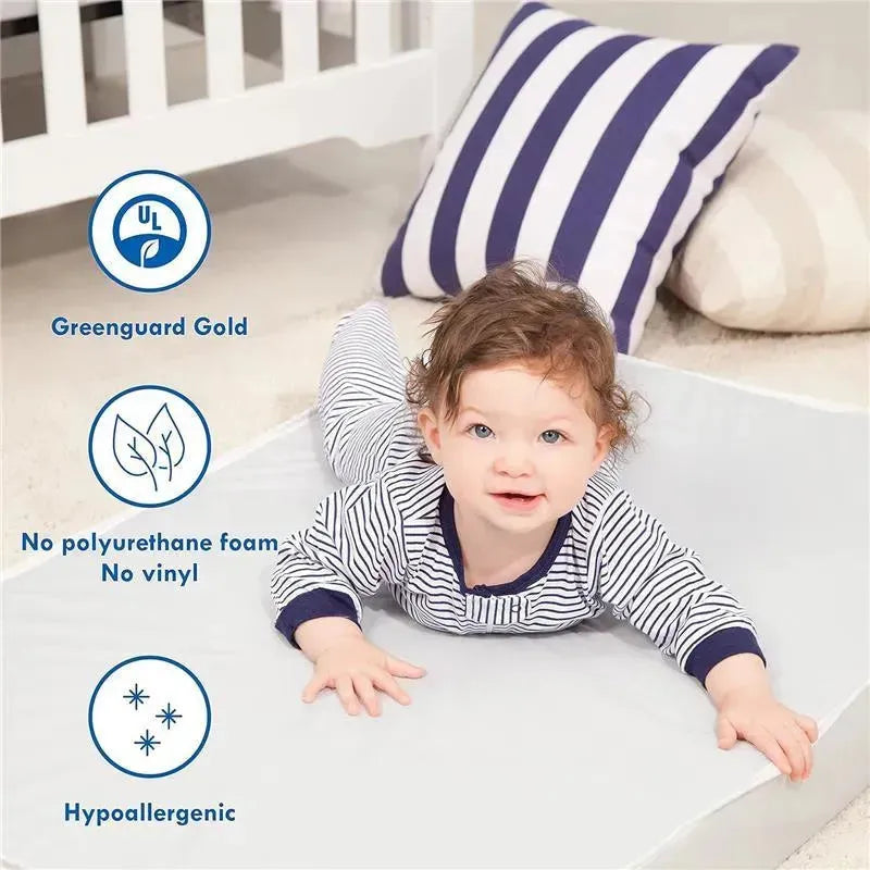Million Dollar Baby - DaVinci Deluxe Coil Waterproof MINI Crib Mattress in White Image 2