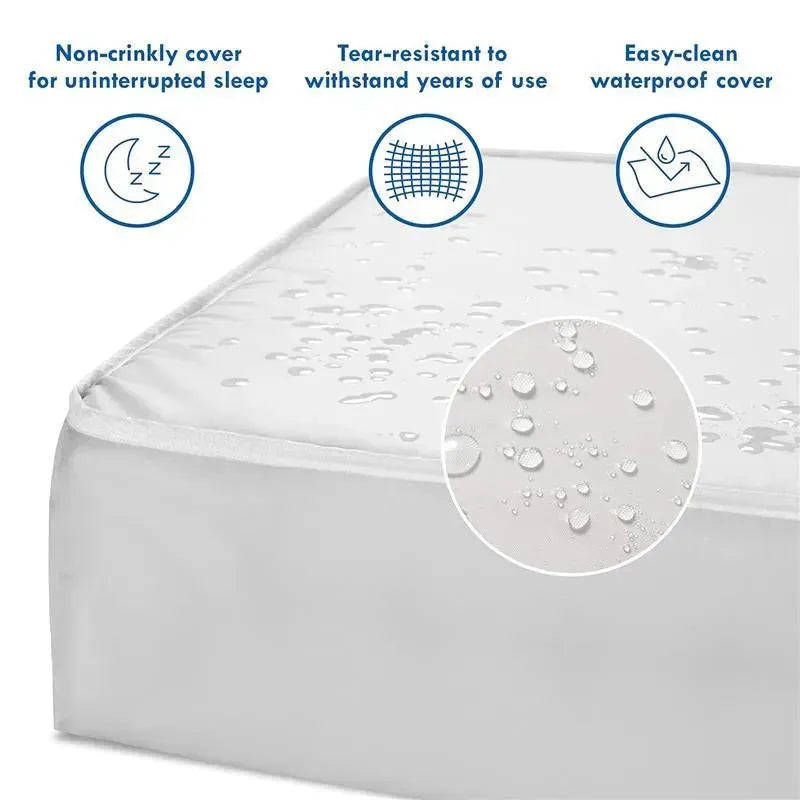 Million Dollar Baby - DaVinci Deluxe Coil Waterproof MINI Crib Mattress in White Image 4