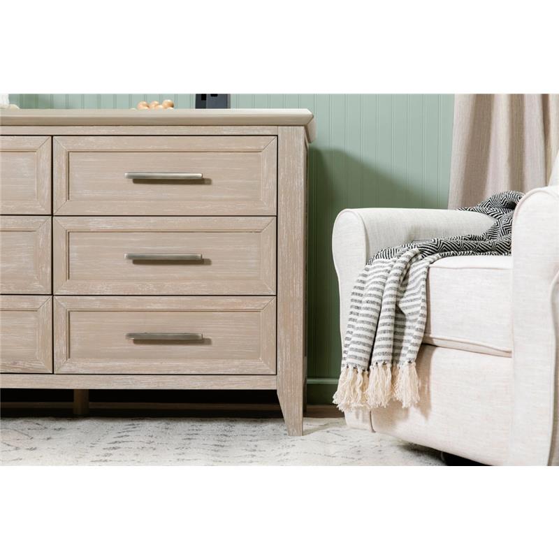 Million Dollar Baby - Monogram Beckett 6 Drawer Double Dresser, Sandbar Image 6