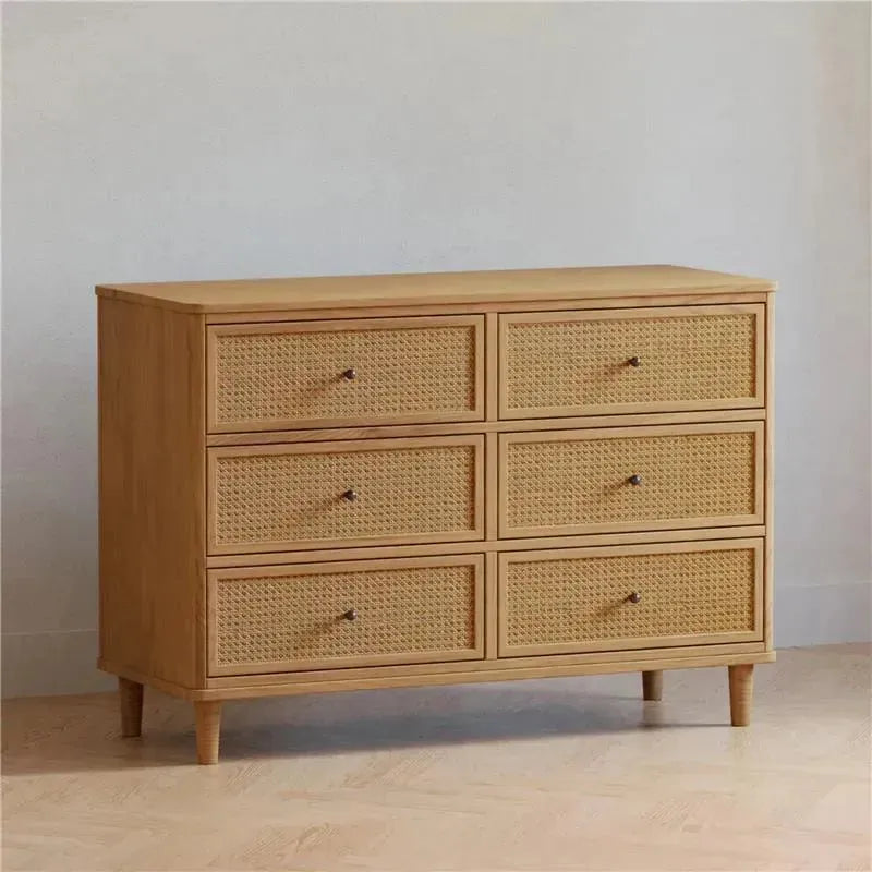 namesake dresser Namesake Marin with Cane 6 Drawer Dresser Honey/Honey Cane