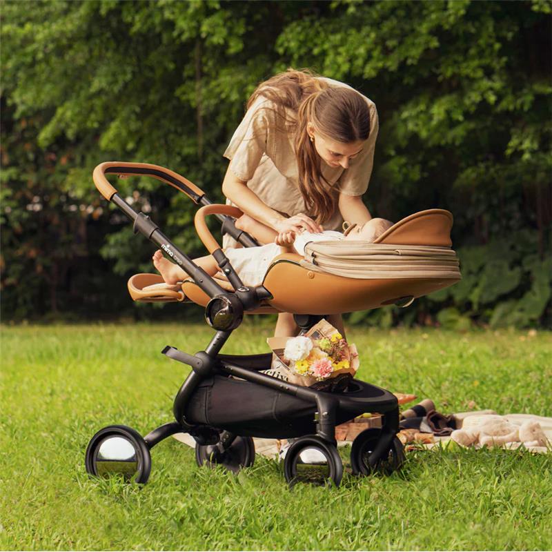Mima - Creo Stroller Black Chassis & Mocha Cream Seat Image 6