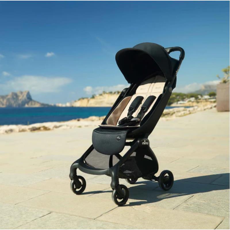 Mima - Miro Compact Stroller, Black Chassis/Black Seat Image 2