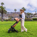 Mima - Miro Compact Stroller, Black Chassis/Mocha Cream Seat Image 2