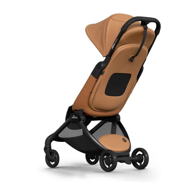Mima - Miro Compact Stroller, Black Chassis/Mocha Cream Seat Image 5