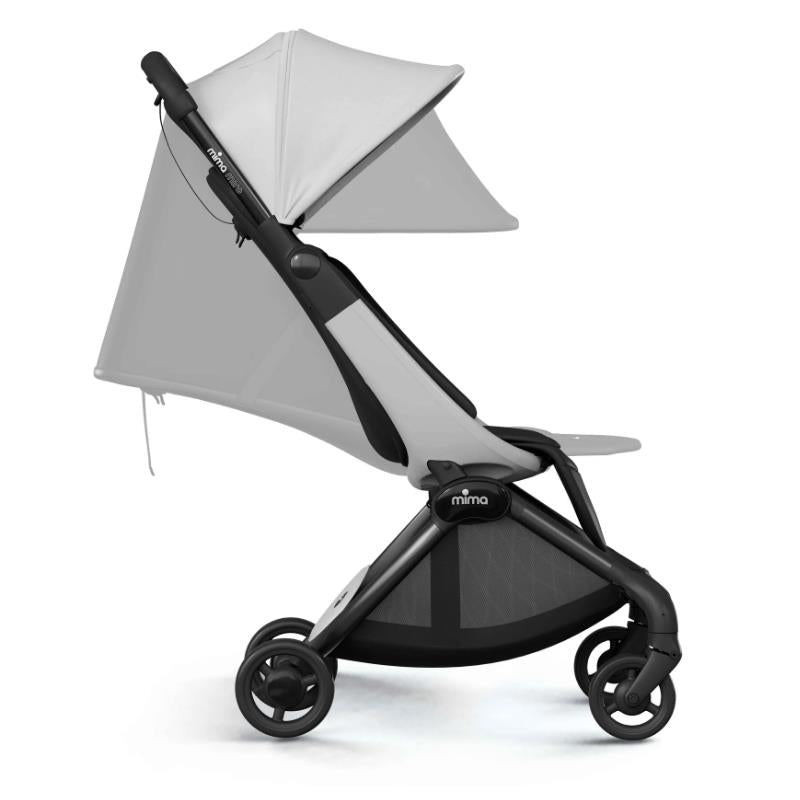Mima - Miro Compact Stroller, Black Chassis/White Seat Image 3