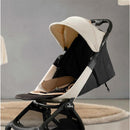 Mima - Miro Compact Stroller, Black Chassis/White Seat Image 8