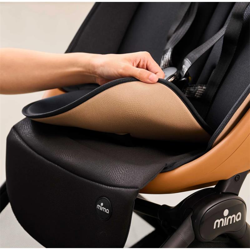 Mima - Miro Compact Stroller, Black Chassis/White Seat Image 9
