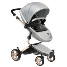 Mima - Xari 4G Complete Stroller, Champagne Chassis | Argento Seat | Black Starter Pack Image 1