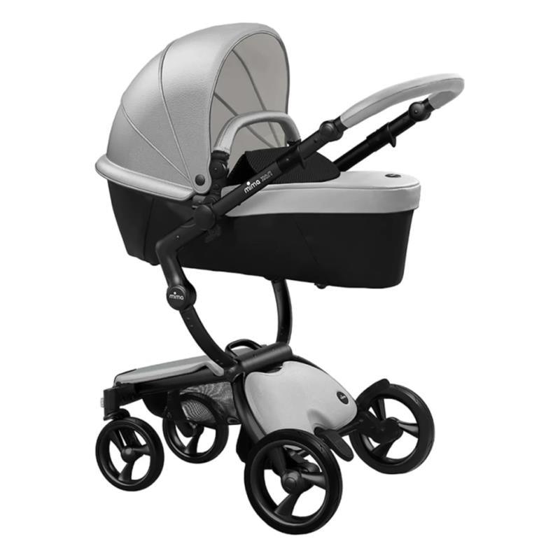 Mima - Xari 4G Complete Stroller, Champagne Chassis | Argento Seat | Black Starter Pack Image 3