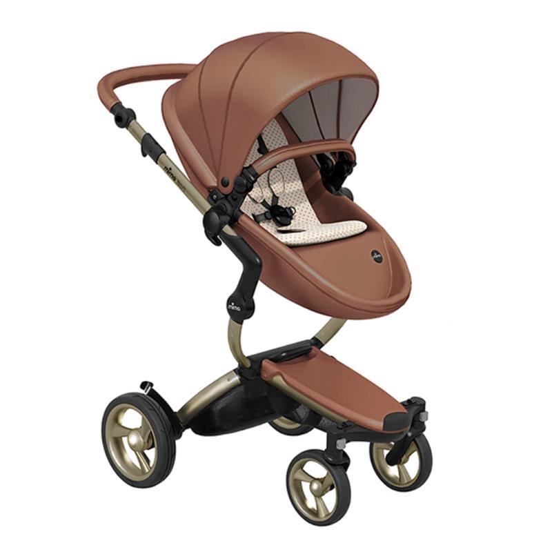 Mima - Xari 4G Complete Stroller, Champagne Chassis | Camel Seat | Sandy Beige Starter Pack Image 1