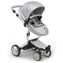 Mima Xari 4G Complete Stroller, Silver Chassis | Argento Seat | Black & Wihte Starter Pack Image 1