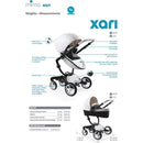 Mima Xari 4G Complete Stroller, Silver Chassis | Argento Seat | Black & Wihte Starter Pack Image 3