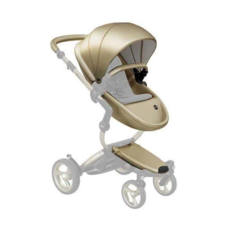 Mima - Xari Stroller Complete Champagne Chassis, Champagne Seat & Stone White Starter Pack Image 3