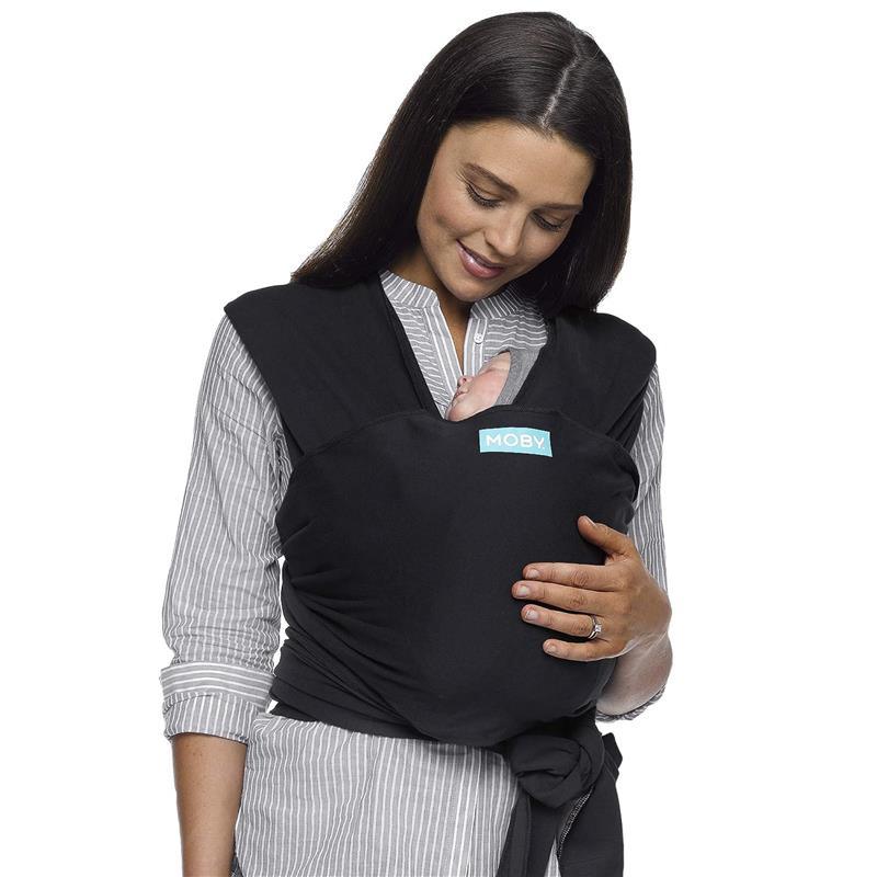 Moby Wrap Baby Carrier Black Image 1