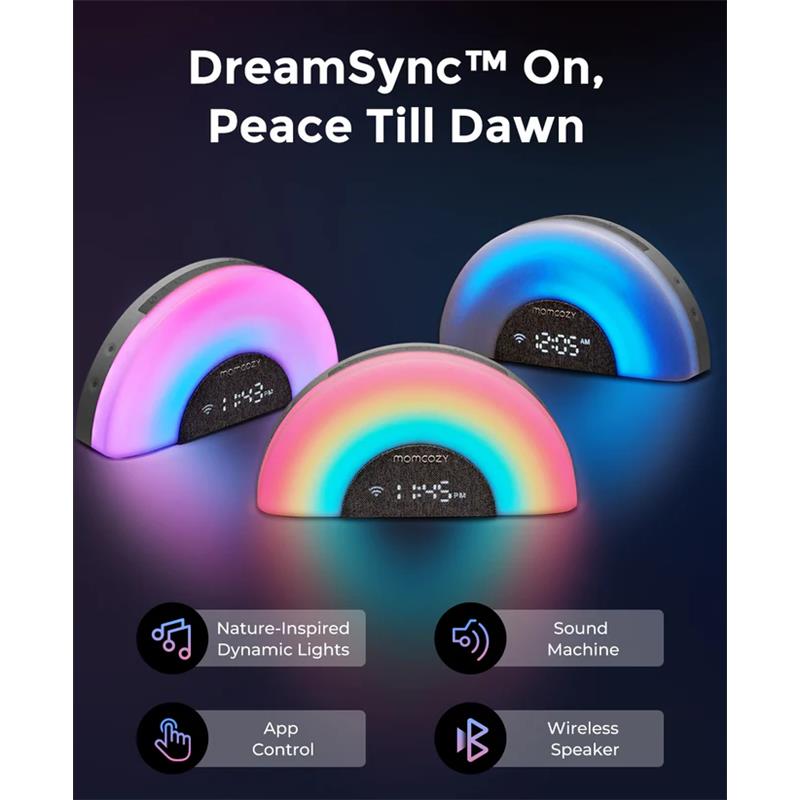 Momcozy - Dreamsync Smart Baby Sound Machine, Rainbow Light & App Control Image 2