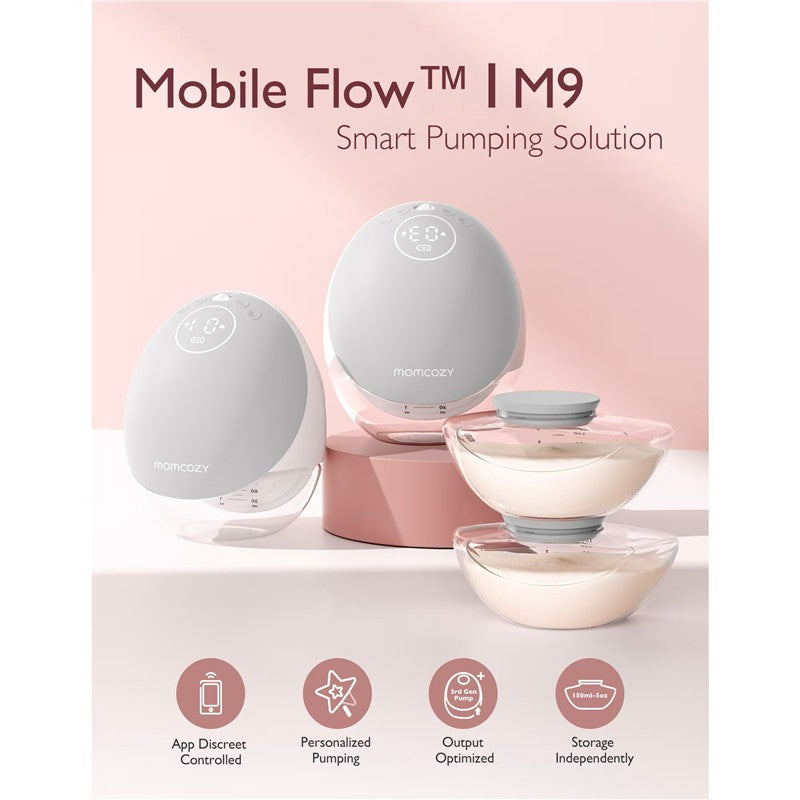 Momcozy Mobile Flow™ M9 Double Wearable Breast Pump - Gray Image 10
