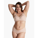 Momcozy Seamless Floral Push Up Nursing Bra - Oyster Pink Image 4