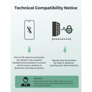 Technical compatibility notice regarding potential Bluetooth signal disconnection due to OS and environmental factors.