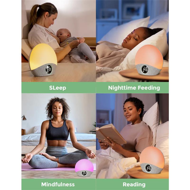 Momcozy - Sunrise Alarm Clock Wake Up Light Sound Machine Image 3