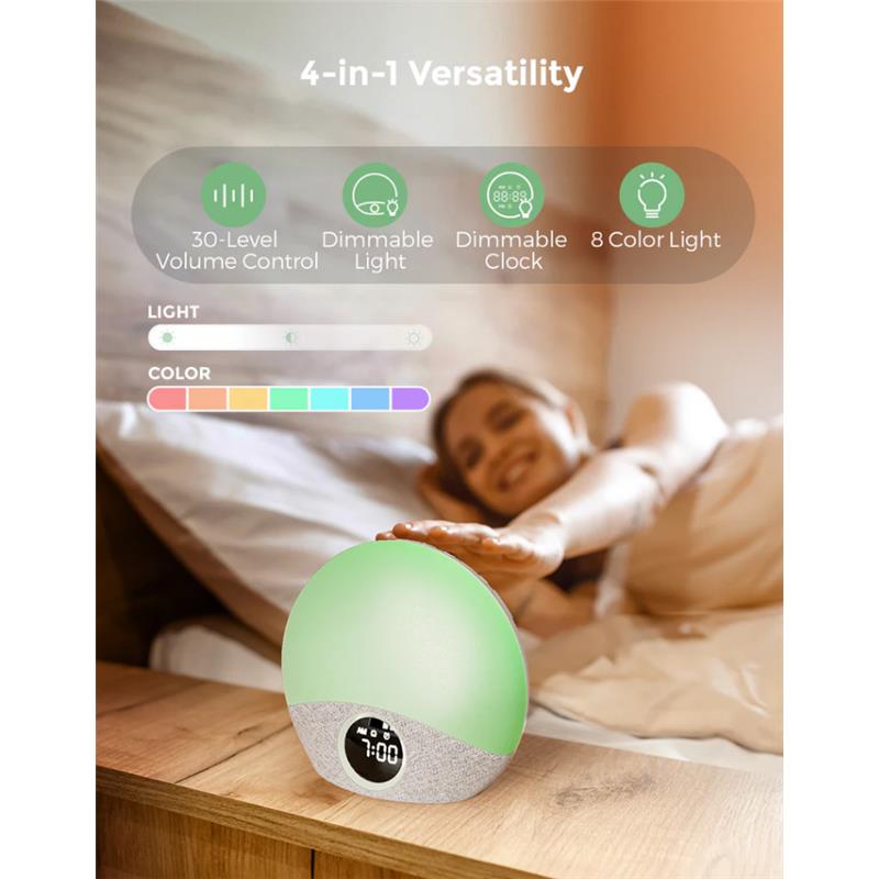 Momcozy - Sunrise Alarm Clock Wake Up Light Sound Machine Image 4