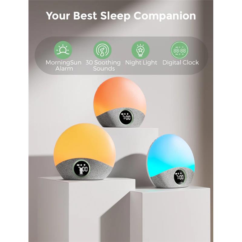 Momcozy - Sunrise Alarm Clock Wake Up Light Sound Machine Image 5