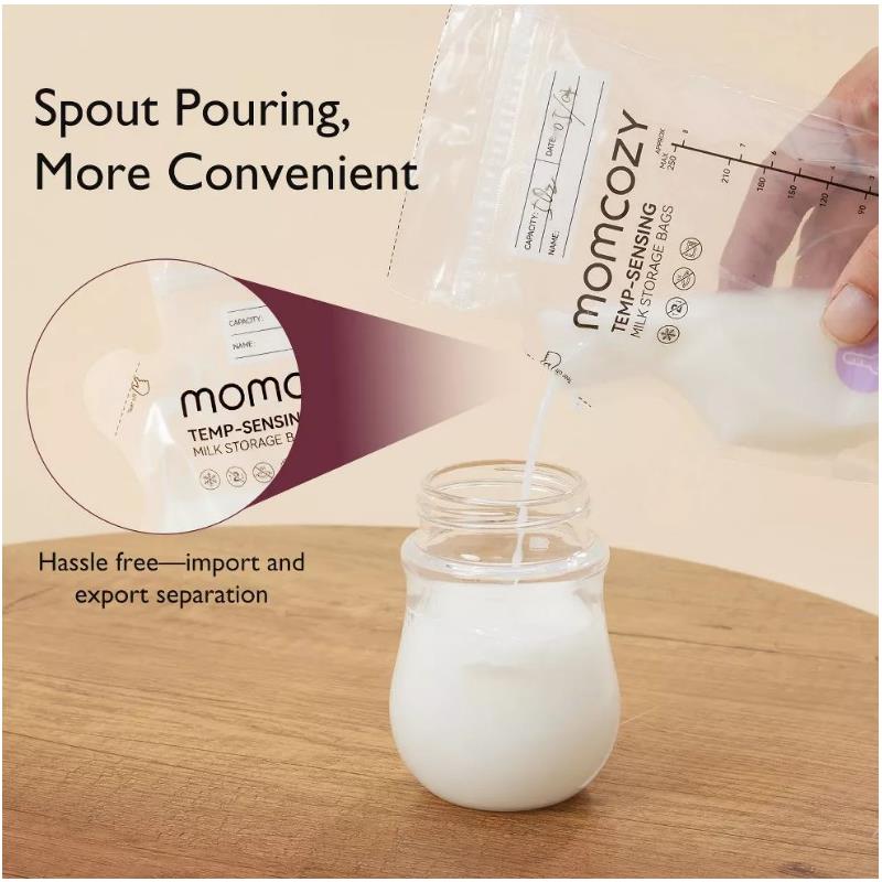 Momcozy - Temp-Sensing Breastmilk Storage Bag, 8Oz, 200 Count Image 4