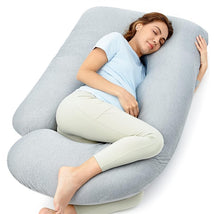 Momcozy U-Shaped Cooling Fabric Pregnancy Pillow Image 1