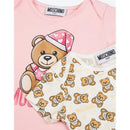 Moschino - 2 Pack Baby Bodysuit In Box With Bear Graphics - Rose Image 3