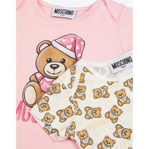 Moschino - 2 Pack Baby Bodysuit In Box With Bear Graphics - Rose Image 3