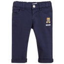 Moschino Baby Blue Cotton Baby Trousers, Blue Image 1