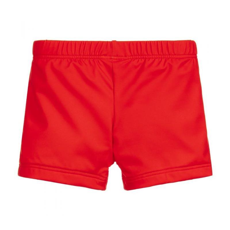 Moschino - Baby Boy Swimshorts With Bear In Sunglasses, Red Image 2