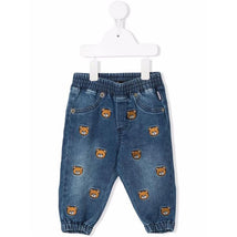 Moschino - Baby Denim Pant With Allover Bear Denin Image 1