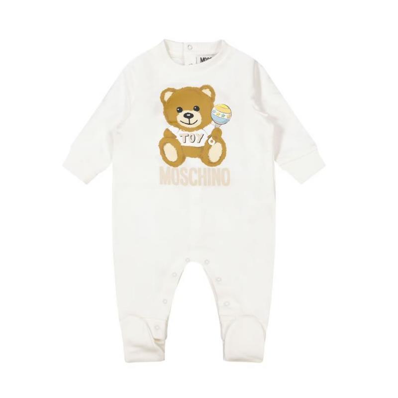 Moschino Baby - Detachable Footie Gift Box With Bear Rattle Print, Cloud Image 1