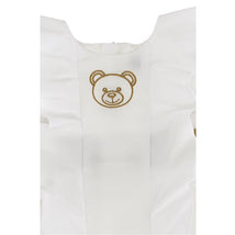 Moschino Baby - Girl Dress With Golden Logo Tape, White Image 3