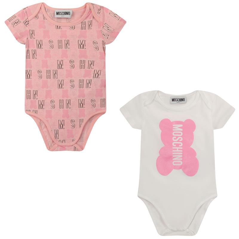 Moschino - Baby Girl Jersey Bodysuit Gift Set With Allover Print Detail, Sugar Toy Image 1