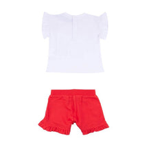 Moschino - Baby Girl Popeline T-Shirt & Shorts Set, Poppy Red Image 2