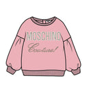 Moschino Baby - Girls Puffy Sweatshirt Rhinestones, Blossom Pink Image 1