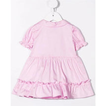 Moschino Baby - Girl Short Sleeve Ruffled Dress With Collar And Hearts, Light Pink Image 2