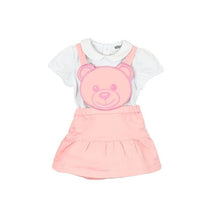 Moschino Baby - Girl Tee And Skirt Set With Bear Patch, Pink Image 1
