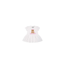 Moschino Baby - Girls Ruffle Dress With Bear Sailor Graphic, Optic White Image 1