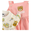 Moschino Baby - Girls Ruffle T-Shirt And Dress Set Bear Born, Sugarrose Image 3