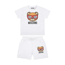 Moschino - Baby Jersey T-Shirt And Shorts Gift Set, White Image 1