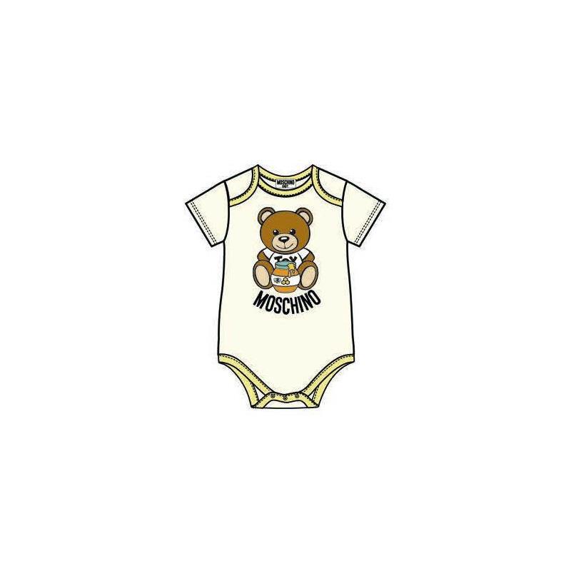 Moschino Baby - Onesie With Bear Honey Pot Onsie Graphic Print, Cloud Image 1