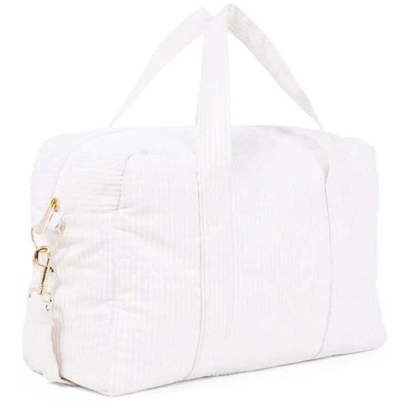 Moschino Baby - Striped Diaper Bag With Bear Patch Changing Mat Beige Image 2