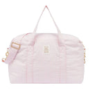 Moschino Baby - Striped Diaper Bag With Bear Patch Changing Mat Light Pink Image 1