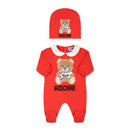 Moschino Baby - Unisex Grow Hat Set Collar Large Bear, Red Image 1
