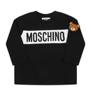 Moschino Baby - Unisex Long Sleeve T-Shirt With Large Logo, Black Image 1